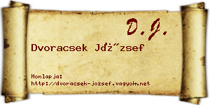 Dvoracsek József névjegykártya