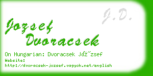jozsef dvoracsek business card